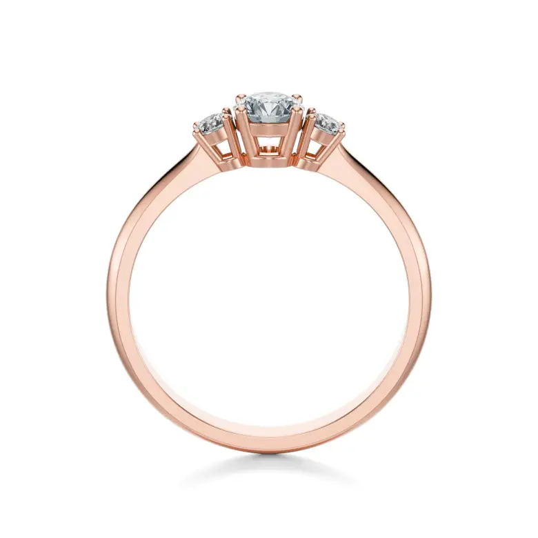 Pierścionek z różowego złota z diamentami AJPZ_102